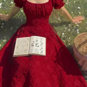 Lace up A-line Dress
