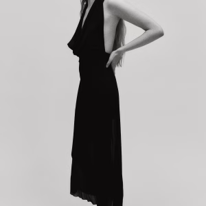 Cowl-neck maxi dress