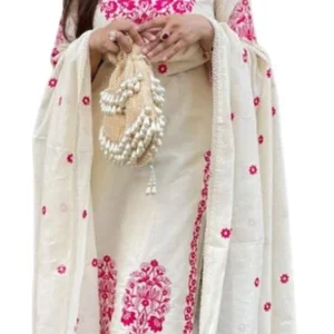 Kurta for Women | Kurta with Pant & Dupatta | Straight Embroidered Suit