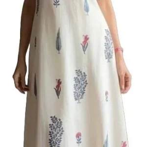 Women Pure Cotton Kurta Palazzo Set Sleeveless Printed Kurta with Palazzo Pants